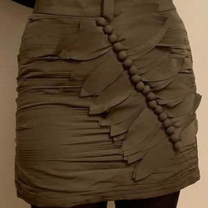 Olive green mini skirt